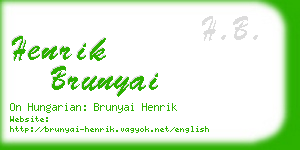 henrik brunyai business card